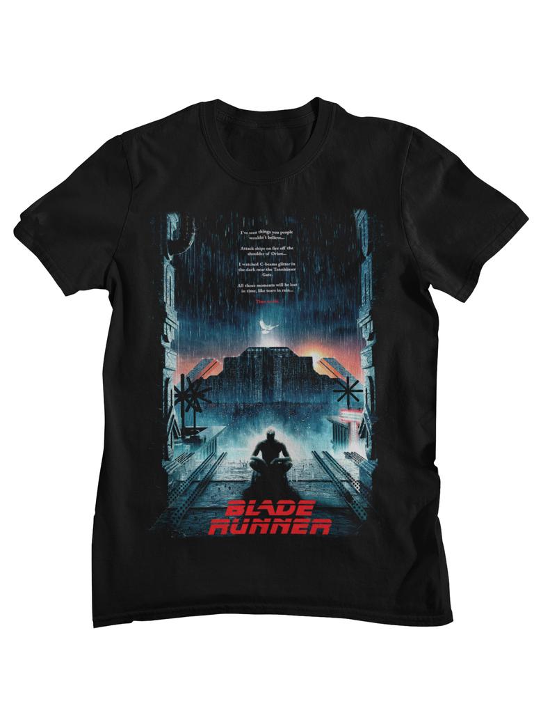Blade Runner Retro SciFi Movie Collage Graphic TShirt Unisex Women Casual Cotton Streetwear Tops