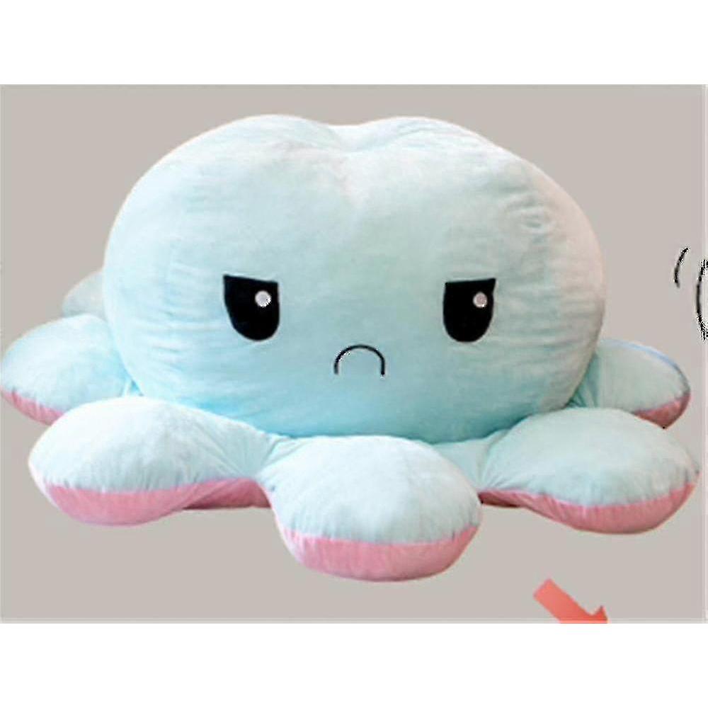 Large Double-Sided Flip Octopus Plush Doll, Mood Changing Face, Angry Decompression Toy, Birthday Gift
