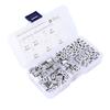 180pcs Crimping Loop Sleeve Kit 6‑Size Aluminum Double Barrel Ferrule Universal for Wire Rope Cable 