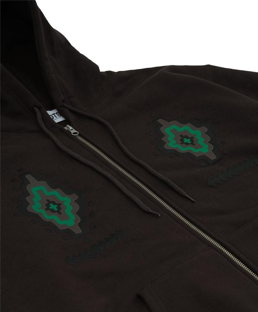 Pots Chimayo Hood Zip Up [Deep Brown]