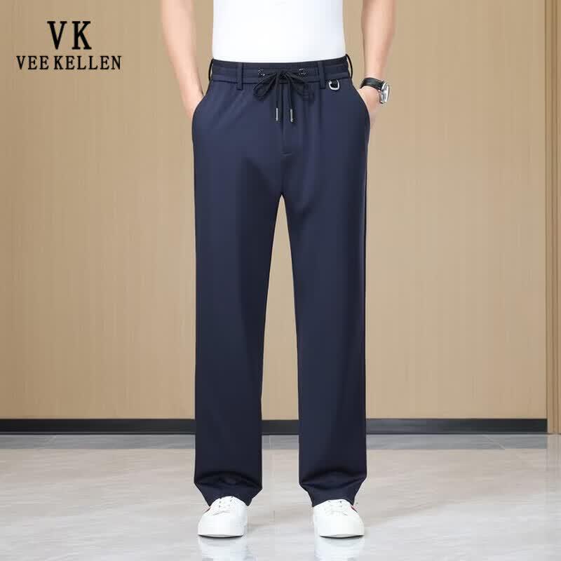 VEE KELLEN Men's Ice Silk Straight-Leg Casual Pants