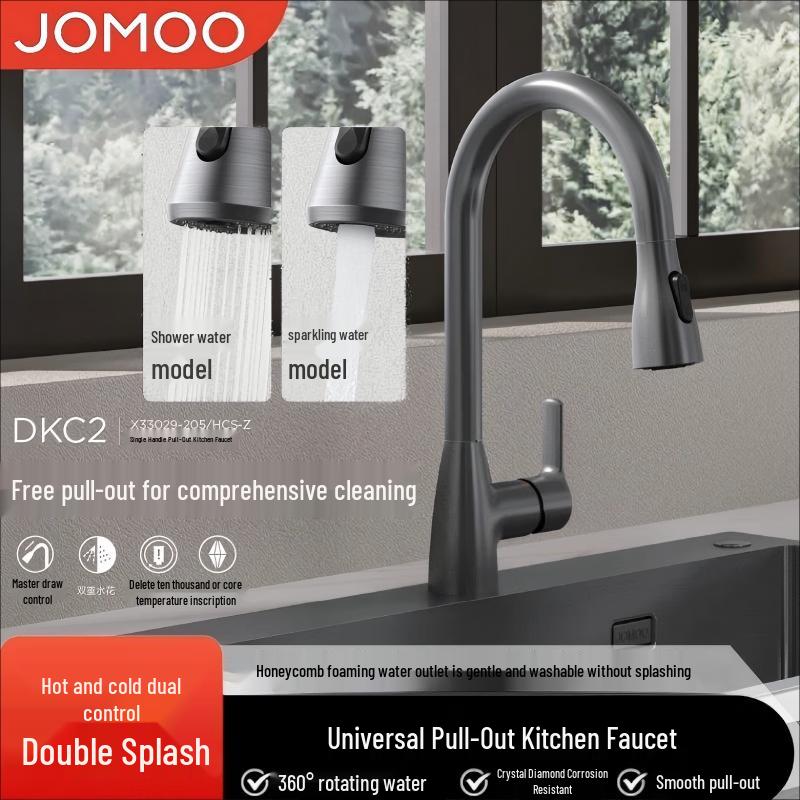 Jomoo Gun Grey Brushed Kitchen Faucet