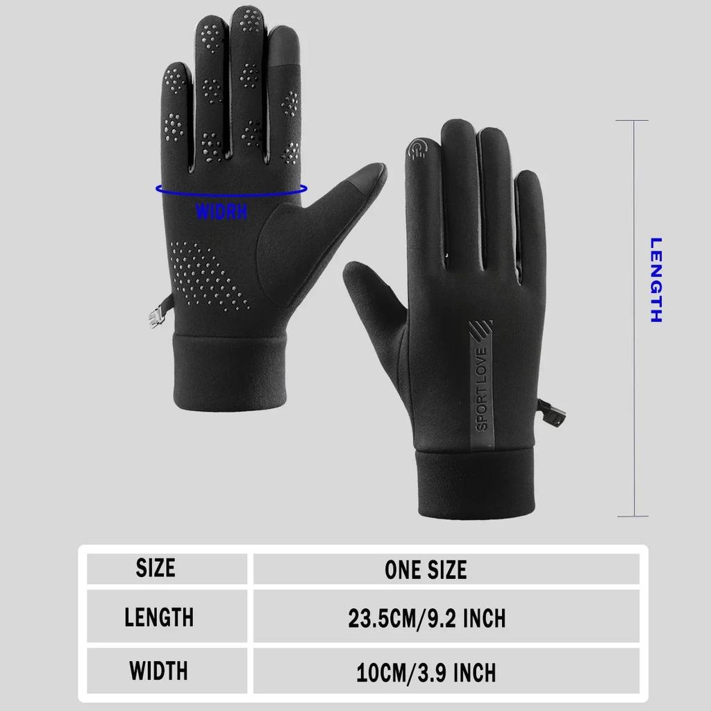 Tralow Lightweight Running Gloves Touch Screen Anti Slip Fleece Lined Warm For Cycling Sports Driving Running Working