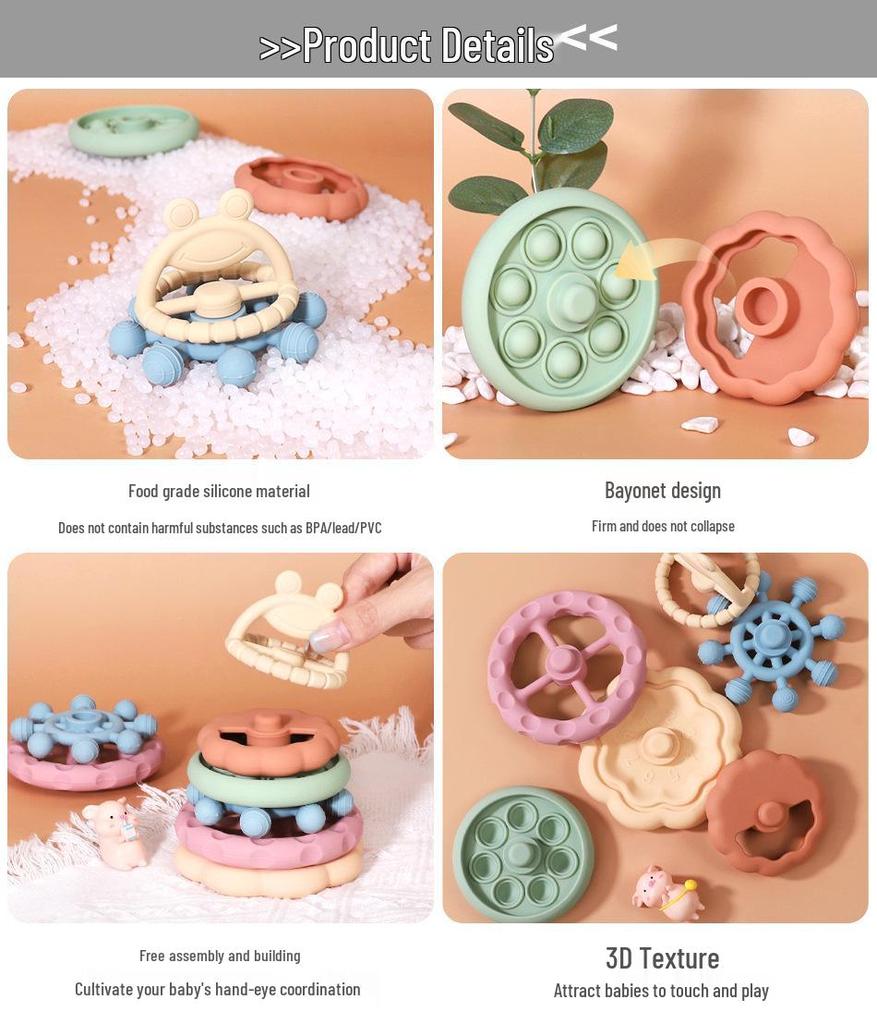 Popular Baby & Toddler Frog Stacking Toy - Early Education Puzzle & Building Blocks
