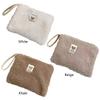 Plush Make Up Pouch Portable Organizer Clutch Bags Large Capacity Multi-function Casual Cute Bear Pattern for Weekend Vacation