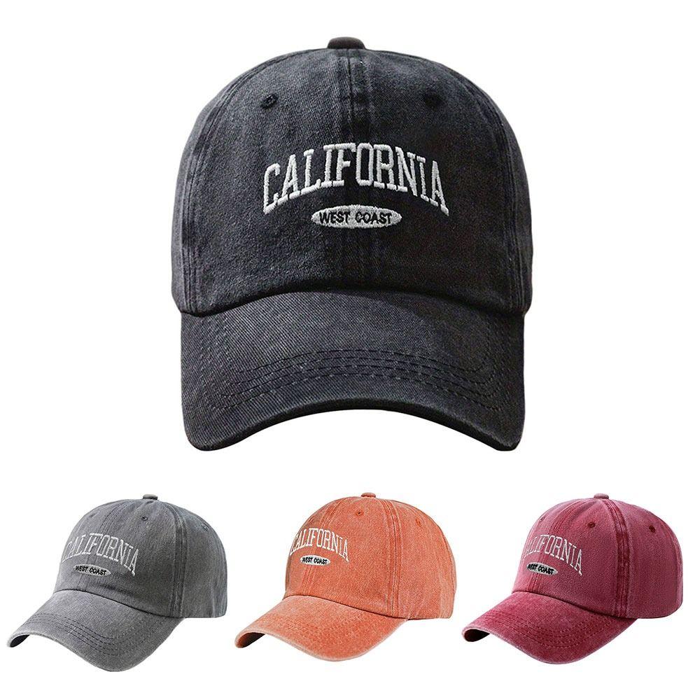 Unisex Embroidered Baseball Cap Adjustable Sunscreen  Hats Washed Baseball Hat  for Women & Men