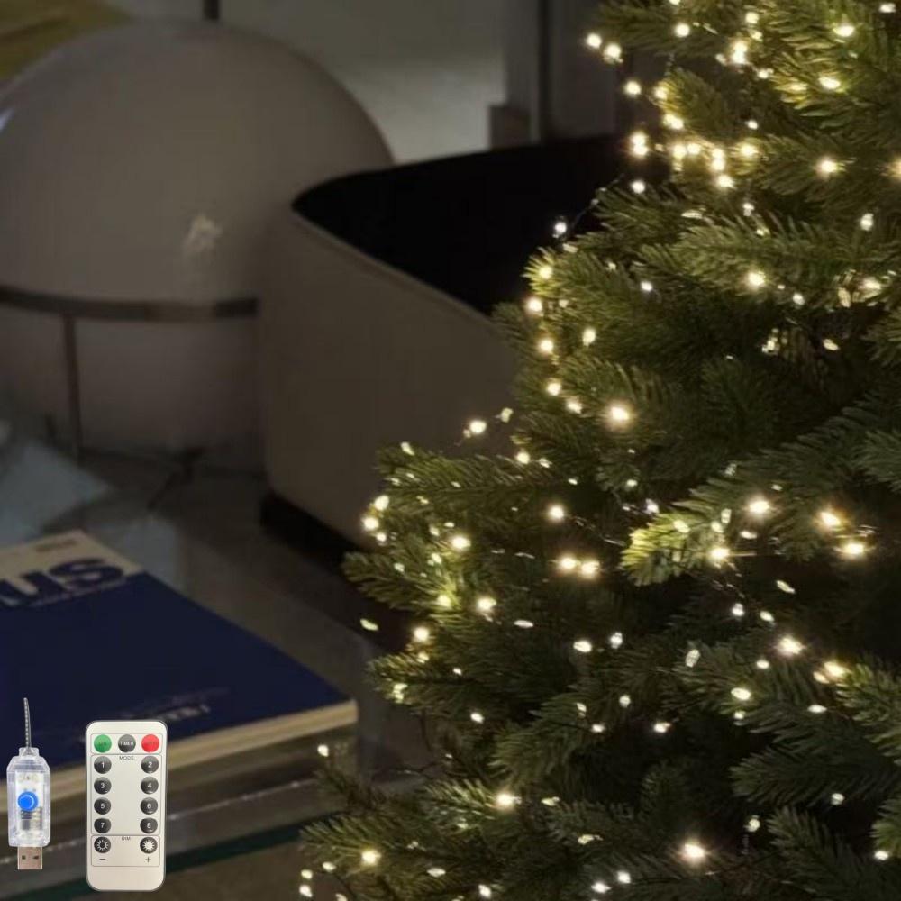 USB Dark Green LED Firecracker Light with 8 Flashing Modes for Decorating Christmas Trees, Ceilings Bedrooms, Windows