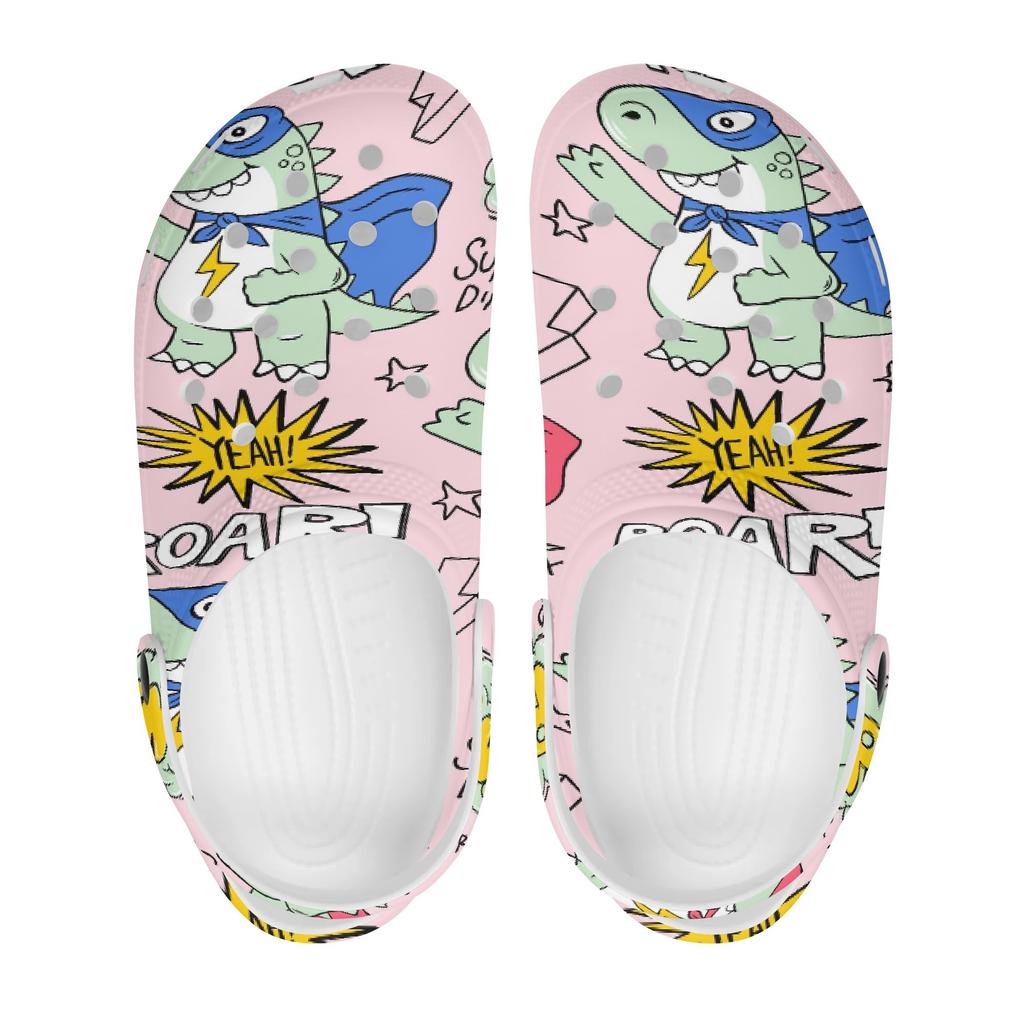 Cartoon Printed EVA Clogs Slippers Women Men Breathable Lightweight Slip On Casual Sandals Lightweight Soft Sole Summer Daily Wear