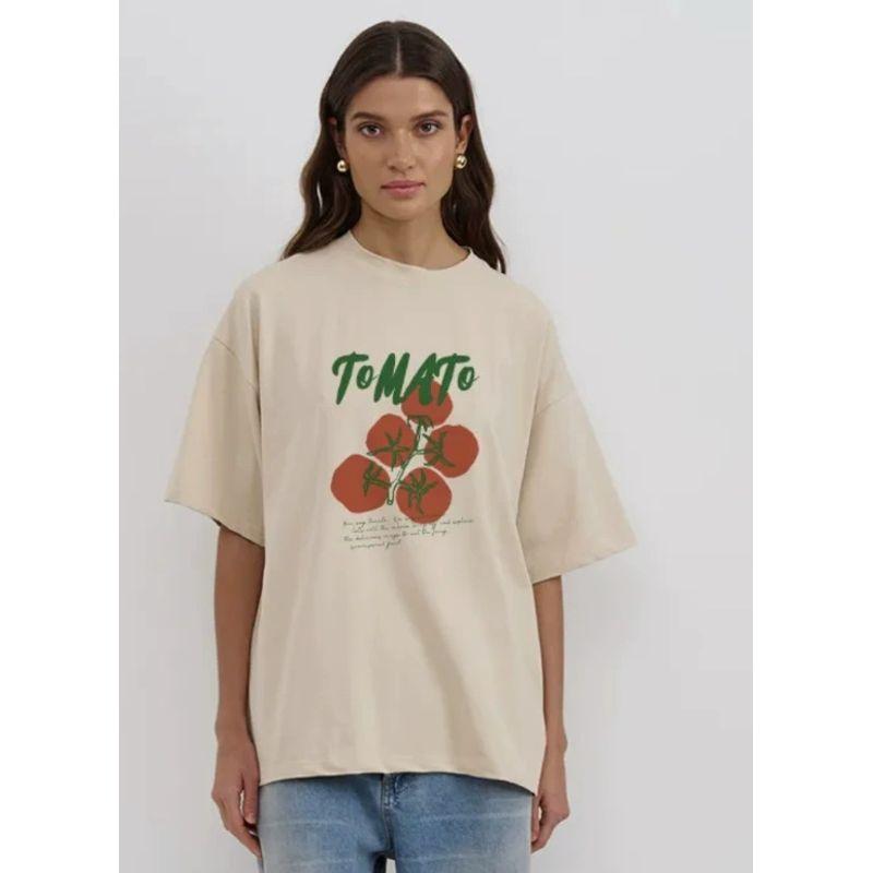 New Letter Printed T-Shirt Fashion Wind New Fashion Casual Loose round Neck Print T-shirt