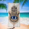 1pc Elegant Microfiber Beach Scarf - Vibrant Mystical Eye Design, Quick-Dry & Lightweight,Tropical Vacation Style,Soft & Durable