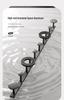 Wall-Mounted No-Punch Clothes Rack and Hooks for Bathroom, Entryway, Bedroom