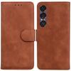 For Sony Xperia 1 VII Case Solid Color Leather Wallet Phone Cover