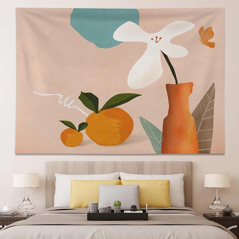 Fruit Pattern Simple Illustration Style Hanging Cloth Home Wall Decoration Tapestry Bedroom Living Room Tapestry
