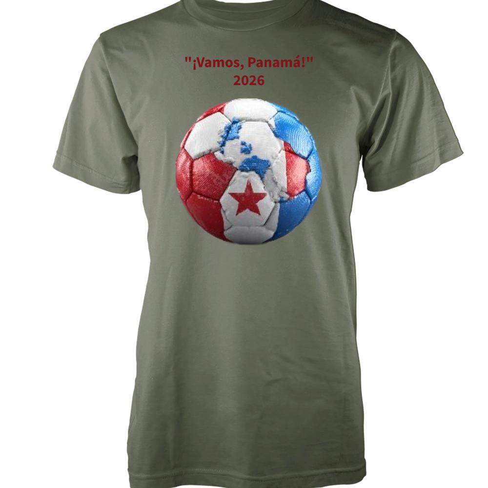 Free Personalisation 2026 World Cup Football Panama Cotton TShirt Adult S