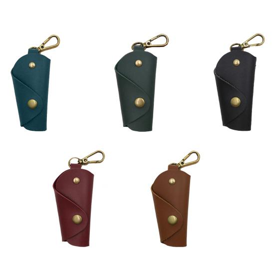 Car Keychain Box Foldable Design Prevents Scratches Handmade Imitation Leather Key Bag Key Organizer