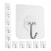 SUSWIM Adhesive Hook Set, Clear Wall Hanging Hooks, Strong Adhesive Hooks, No Paste Marks, Transparent Hooks, Waterproof (20 Pieces)