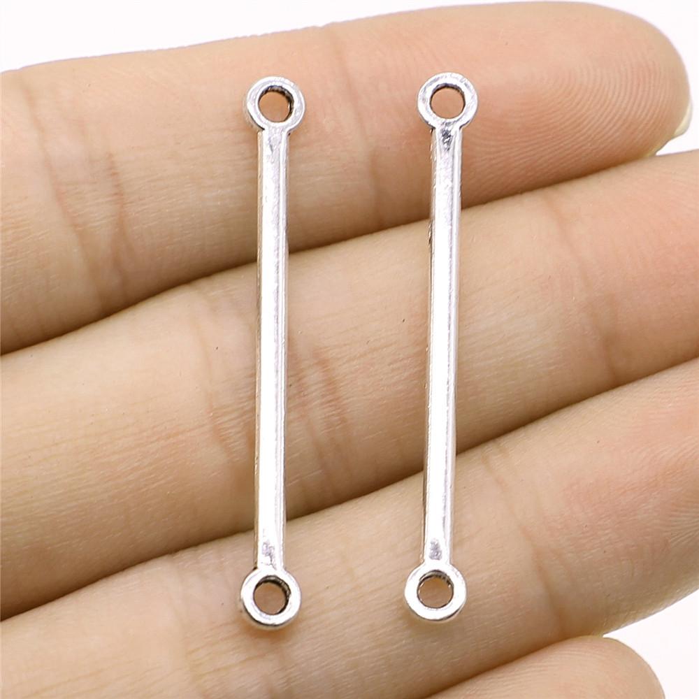 40pcs Charms Strip Connector For Earring Making Pendants DIY Jewelry For Necklace Bracelet Making