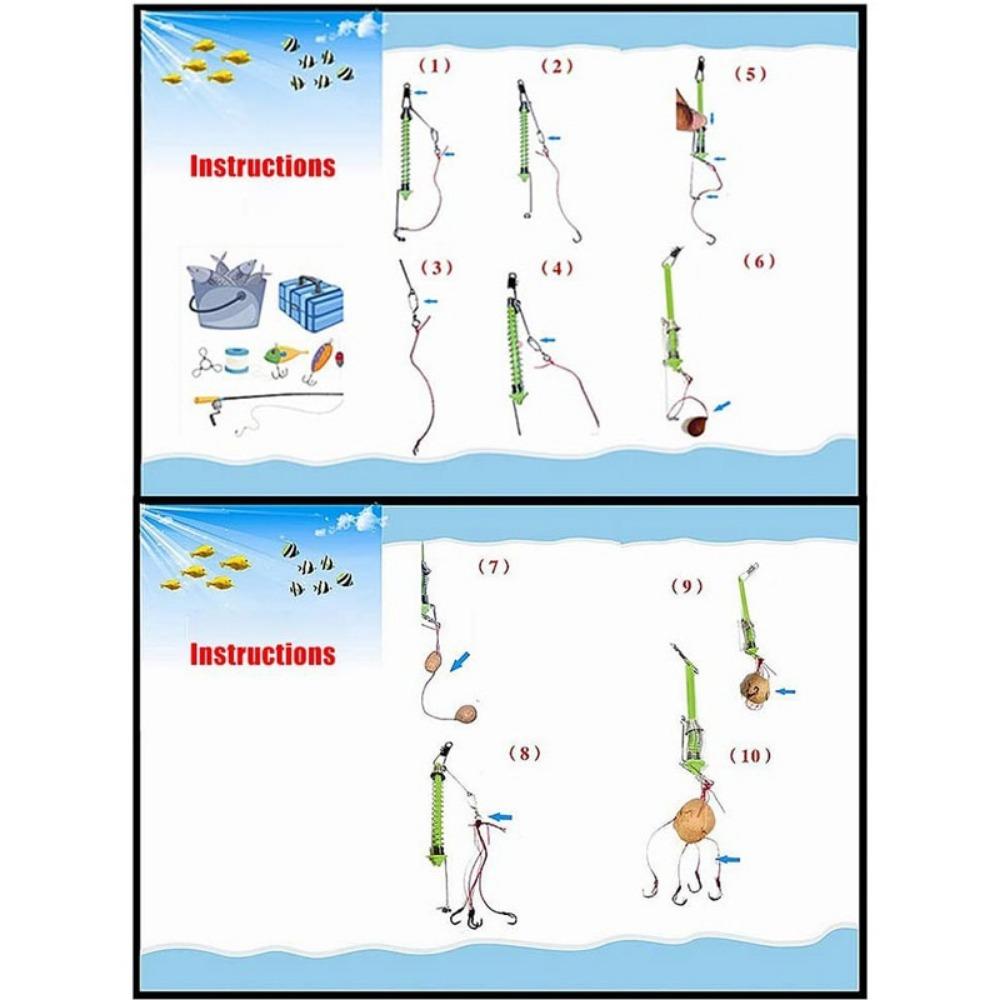 1pc Automatic Fishing Hook Trigger Stainless Steel Spring Fishhook Bait Catch Ejection Catapult Lazy Fishing Tackle