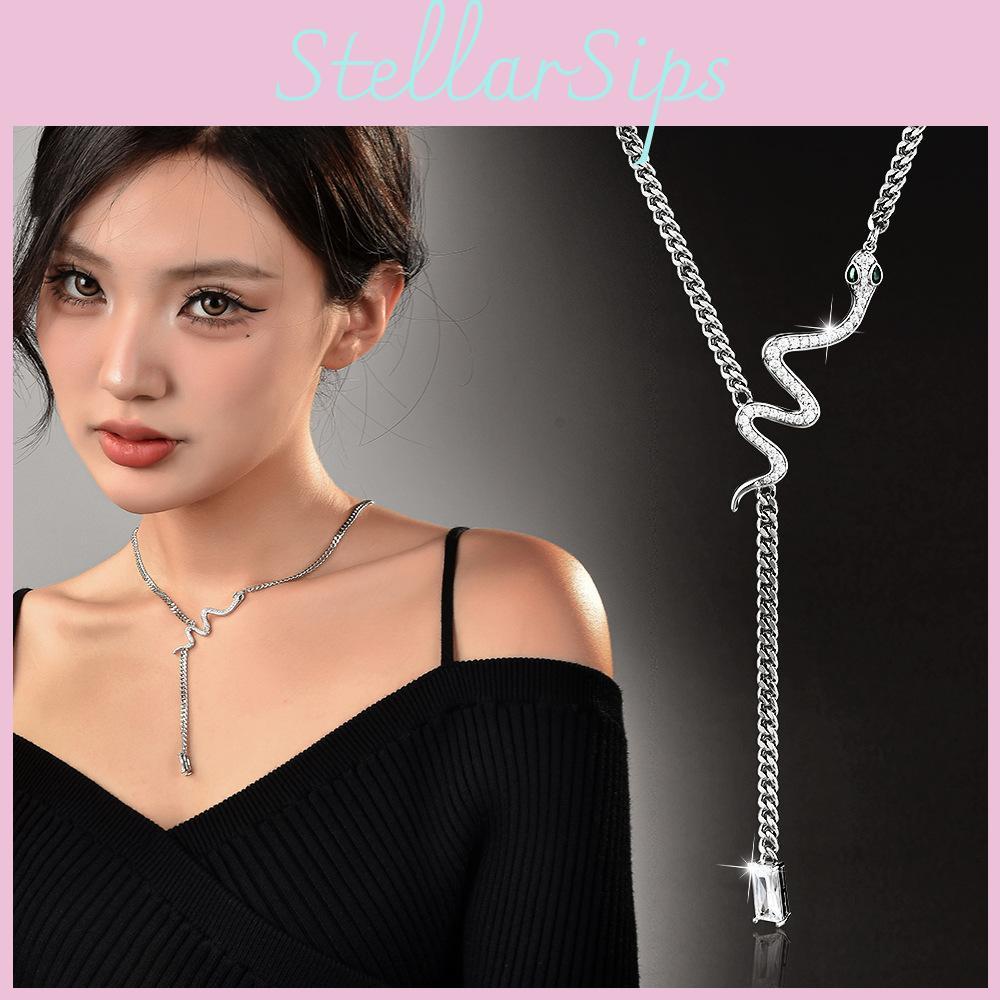 Trendy Snake Bone Necklace For Women Eye-catching Handmade Accessory For Autumn