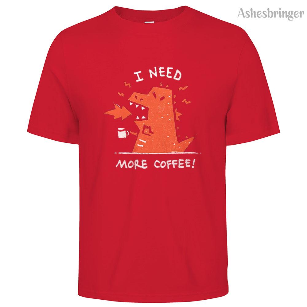 Mens Cotton I Need Coffee Graphic Funny T Shirt Street Casual Style Tee for Men and Women