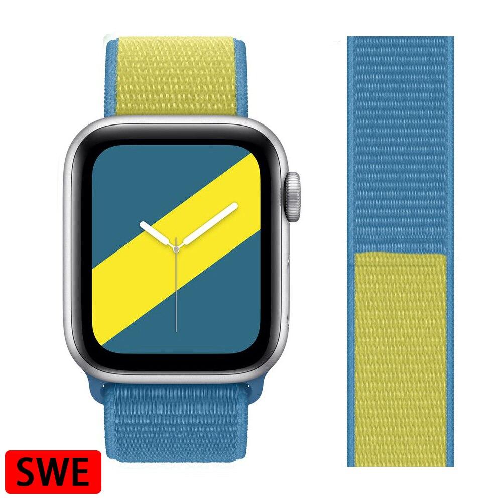 

Нейлоновый ремешок для Apple watch band 44 мм 40 мм 42 мм 38 мм ремешок для запястья International Collection Sport loop bracelet iWatch 5 4 3 se 6 42mm or 44mm