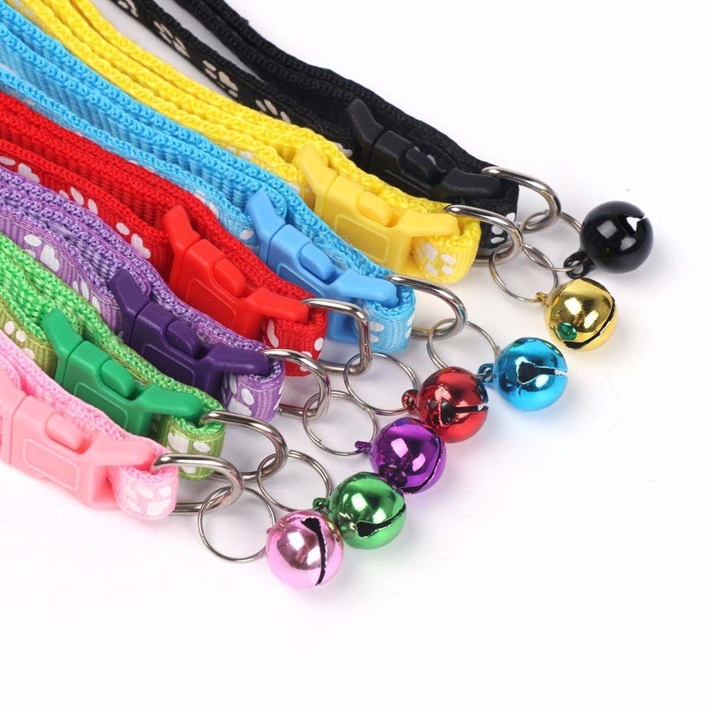 With Bell For Puppy Kitten Cat Paw Print Pet Supplies Cat Necklace Grooming Accessories Pet Collar