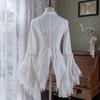 Spring Vintage Gothic Lolita Style Shirt Women Elegant Lace Ruffles Flare Long Sleeve Blouses Y2k Aesthetic Punk Subculture Tops