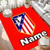 Benutzerdefinierter Name Personalisierter Fußballteam Druck Teppich, Vielseitiger Heimdekor Teppich, für Spielzimmer, Wohnung, Balkon, Eingangsbereich, Flur Geschenk