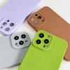 Colorful Soft Silicone Case For iPhone 15 14 Pro Max 13 12 Mini 11 Pro Max 7 8 SE 2020 Camera Protection Phone Cover