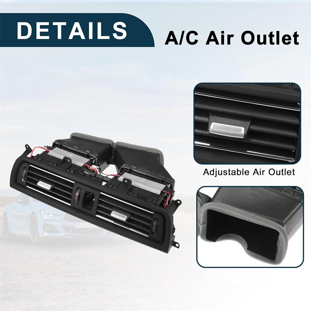 Front Center Air Vent Grille Heat AC Dash 64229166885 For BMW 5 Series F10