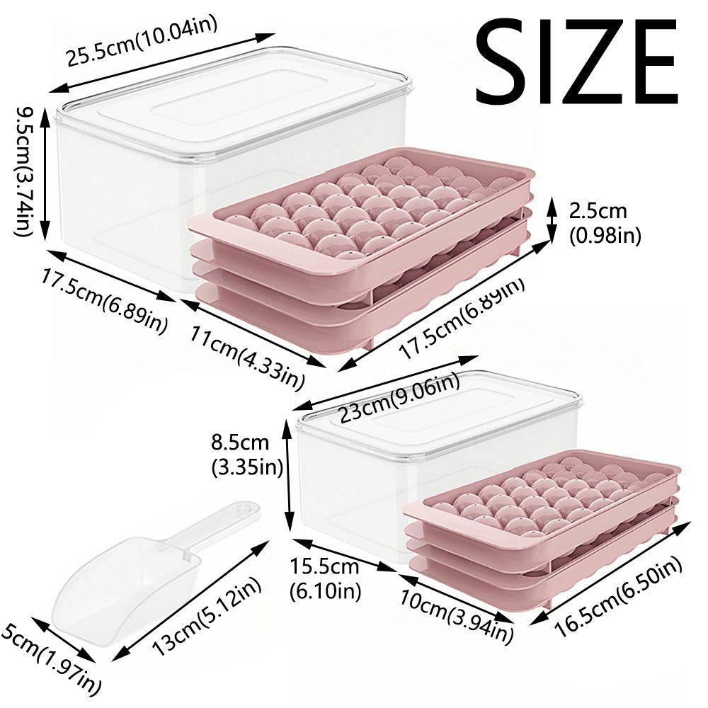 with Ice Shovel Ice Cube Maker Box Creative Round Ice Cube Trays  Chilling Drinks