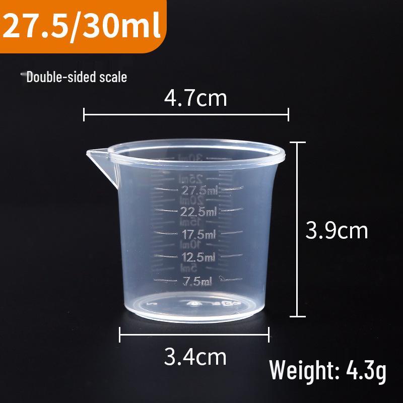 Thickened Food Grade Plastic Beaker Set (100/500/1000ml) - Laboratory or Baking Measuring Cup with Scale, Handleless.