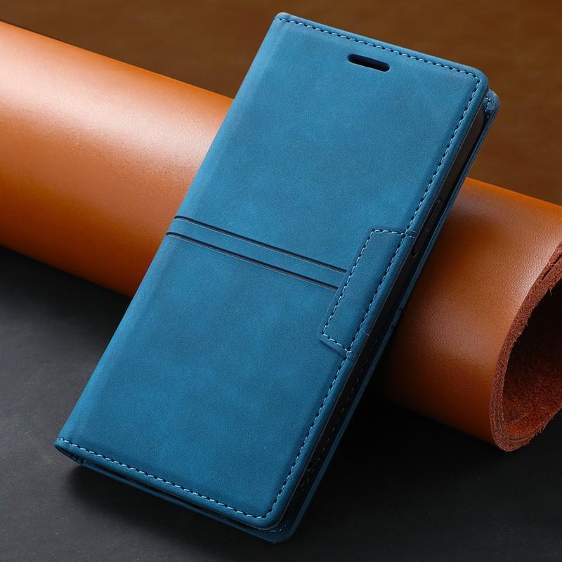 Suitable for iPhone 17, leather case with a dreamy texture, magnetic flip cover, stylish protective case with card slot for Apple 16/15