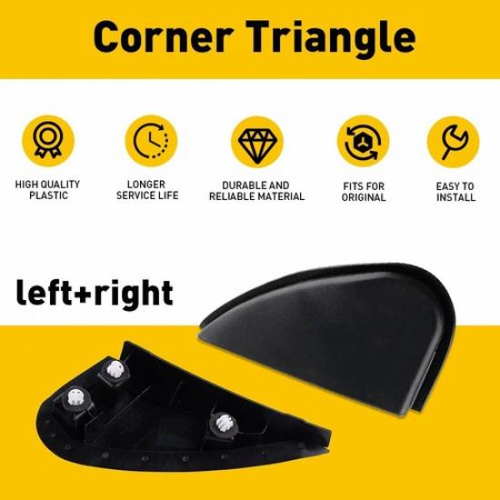 1pair Side View Mirror Corner Cover Trim Triangle Fender Fit for Toyota Corolla