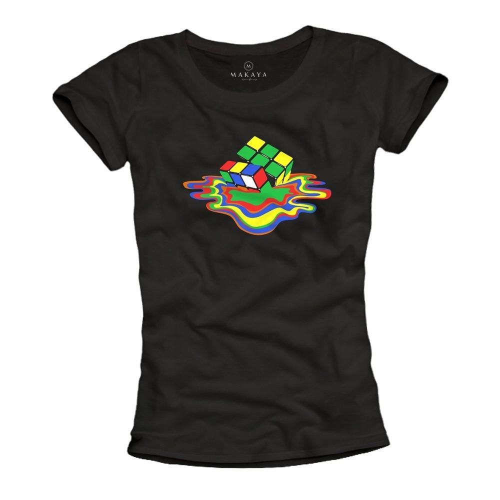 

Funny Nerd T Shirts Ladies Rubik#039;s Cube Gamer Geek Gifts Top Tops Cool Unisex T-Shirt XL