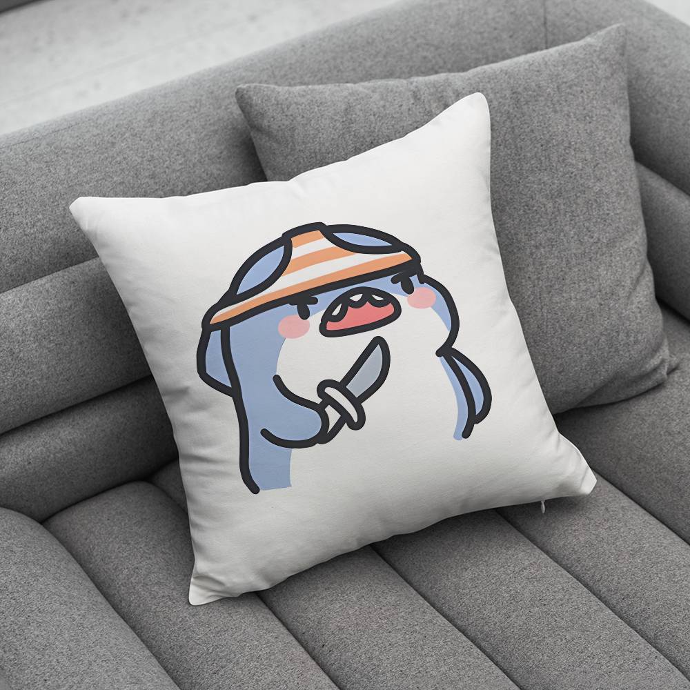 Cute Small Shark Animal Pillow Case For Home Bedroom Car Office Decoration Living Room Sofa Cushion Cover Suitable