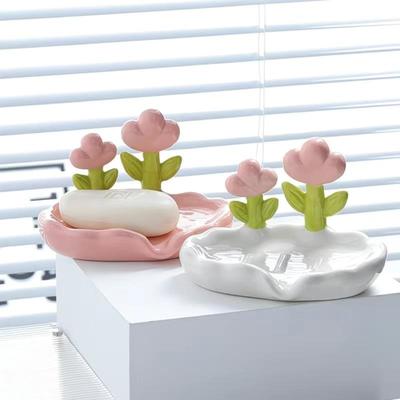 Kreative Blumen Seifenschale Ablaufloch Rutschfest Seifenablage Kunststoff Seifenhalter Ohne Wasseransammlung Badezimmer Zubehör