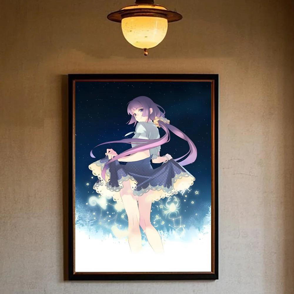 Anime Bakemonogatari Senjougahara Hitagi Poster HD Art Sticky Wall Waterproof Home Living Room Bedroom Bar Aesthetic Decoration
