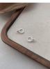 S999 Sterling Silver Pink Heart Zircon Pendant Earrings for Women - Simple Exquisite Design