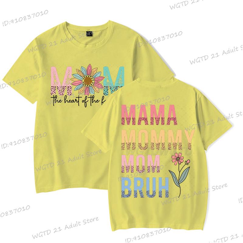Mom Retro Letter Printed T Shirt Unisex Summer Short Sleeve Fashion Mother Gift Clothing Mama Mommy Mom Graphic Y2k Tops Tees
