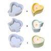 3 Styles Heart Shaped Silicone Mould for Resin Candle Holders Crafting With Smooth Surfaces Designs