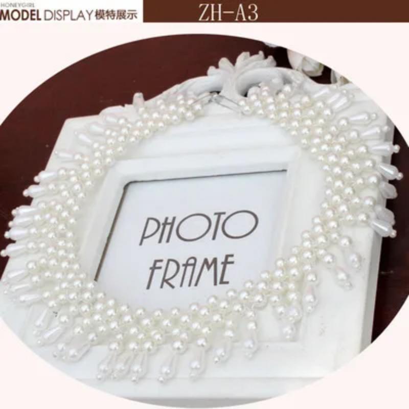 Fashion Wild Retro Beaded Sequins Rhinestones Pearl Lace Collar False Necklace DIY Clothes Shirt Sweater Decoration