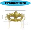 Luxurious Beaded Half Face Mask Practical Metal Plastic Blend Costume Prop For Masquerades Theater Art