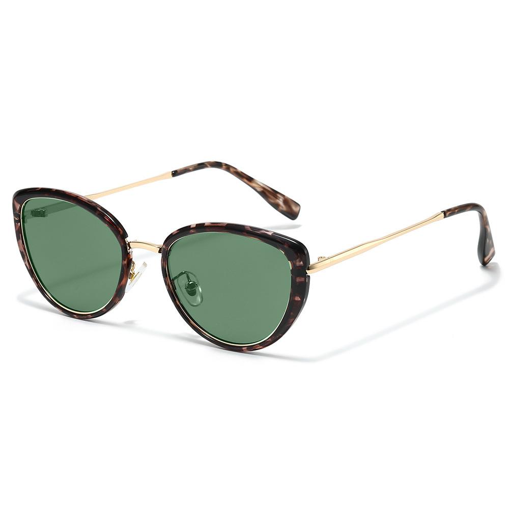 New cat eye fashion sunscreen metal sunglasses European and American retro personality trend high-end sunglasses
