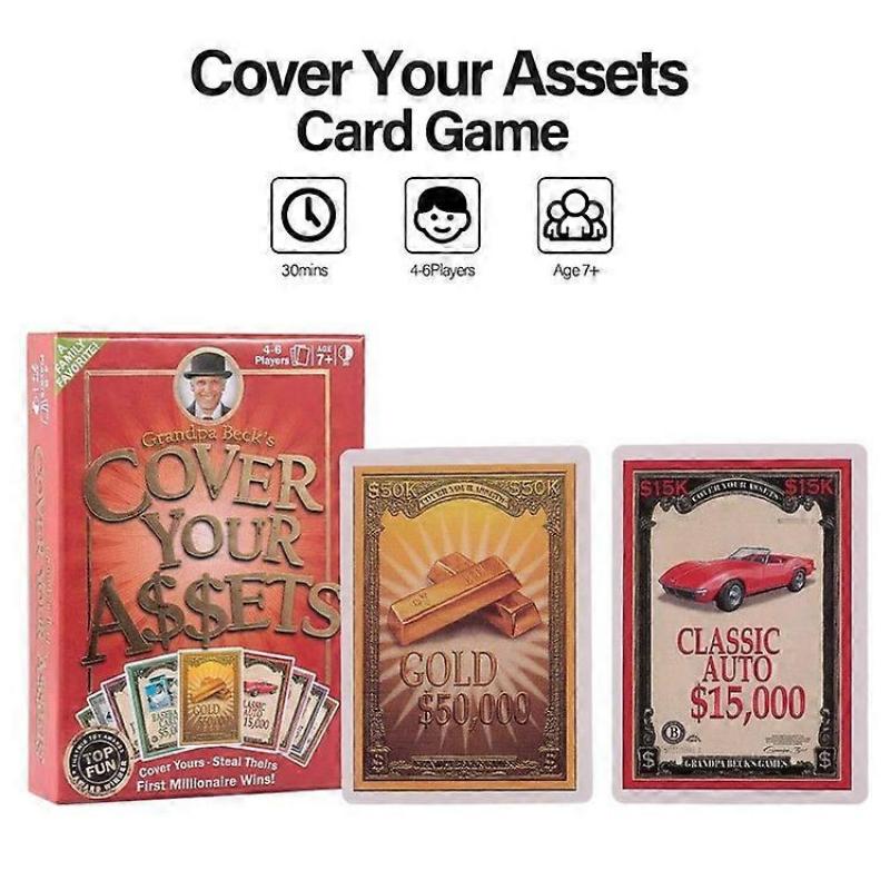 2025 Neuestes Grandpa Becks Cover Your Assets – Unterhaltsames Familienfreundliches Set-Sammelkartenspiel