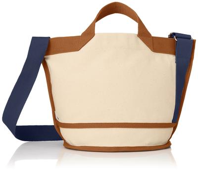Small Tote Bag with Shoulder SN DELI Organic Cotton A 1369 Camel [Rootote] Women's