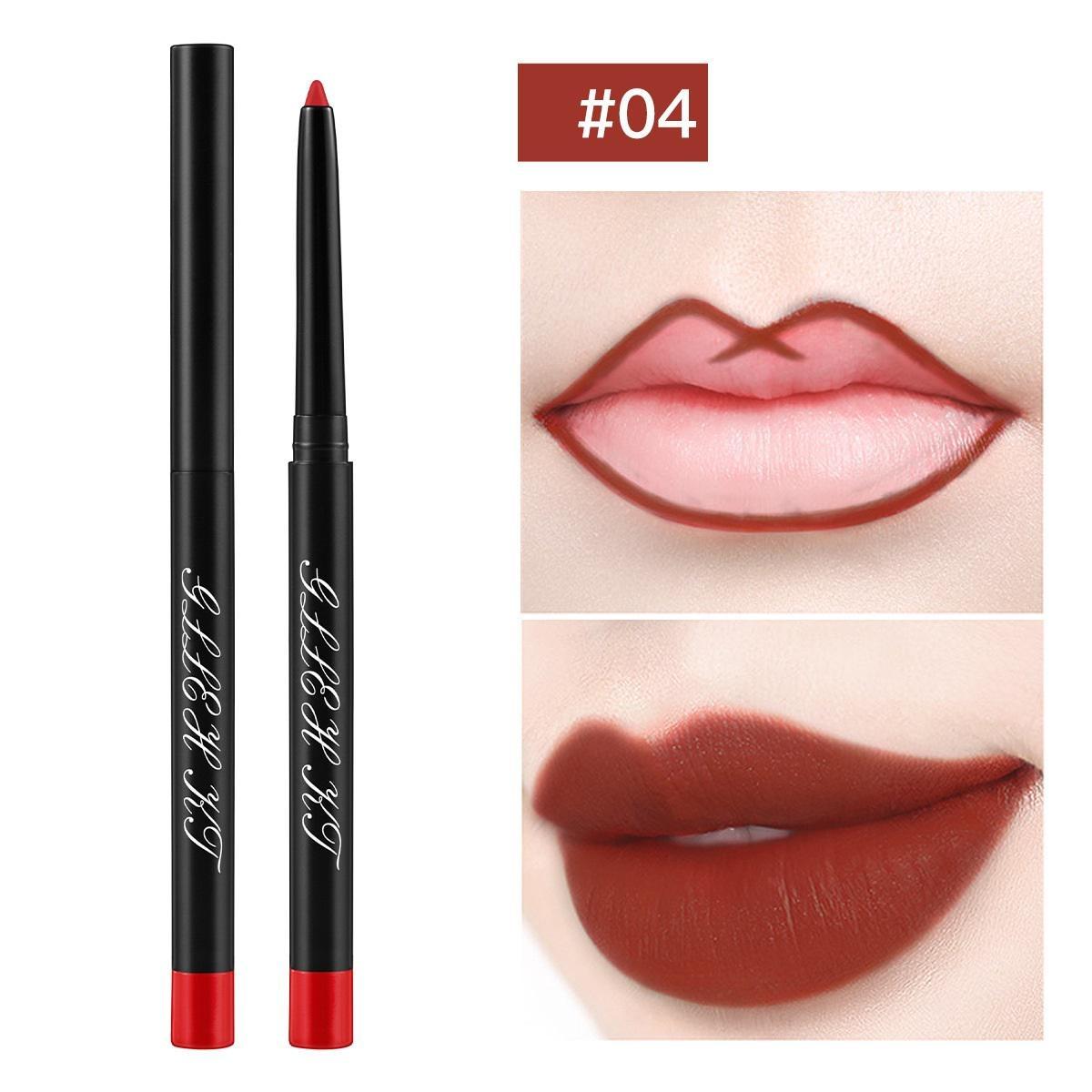

Водостойкая матовая подводка для губ, красный контурный оттенок, губная помада, стойкая антипригарная чашка, увлажняющая косметика для губ 04