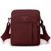 Mini-Nylon-Umhängetasche für Damen, mehrschichtige Reißverschluss-Handyhülle für den Alltag & Reisen