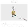 Sunflower S925 Silver Bracelet Pendant, Shining Sunflower DIY Beaded Accessories SCC2079