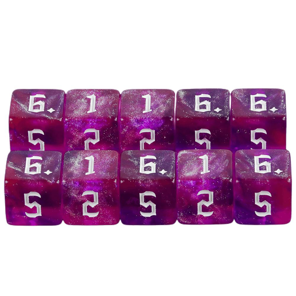 D6 Polyhedral Dice Set 10pcs 6 Sided Digital Dices Table Board Game for Bar Club Party Accessories